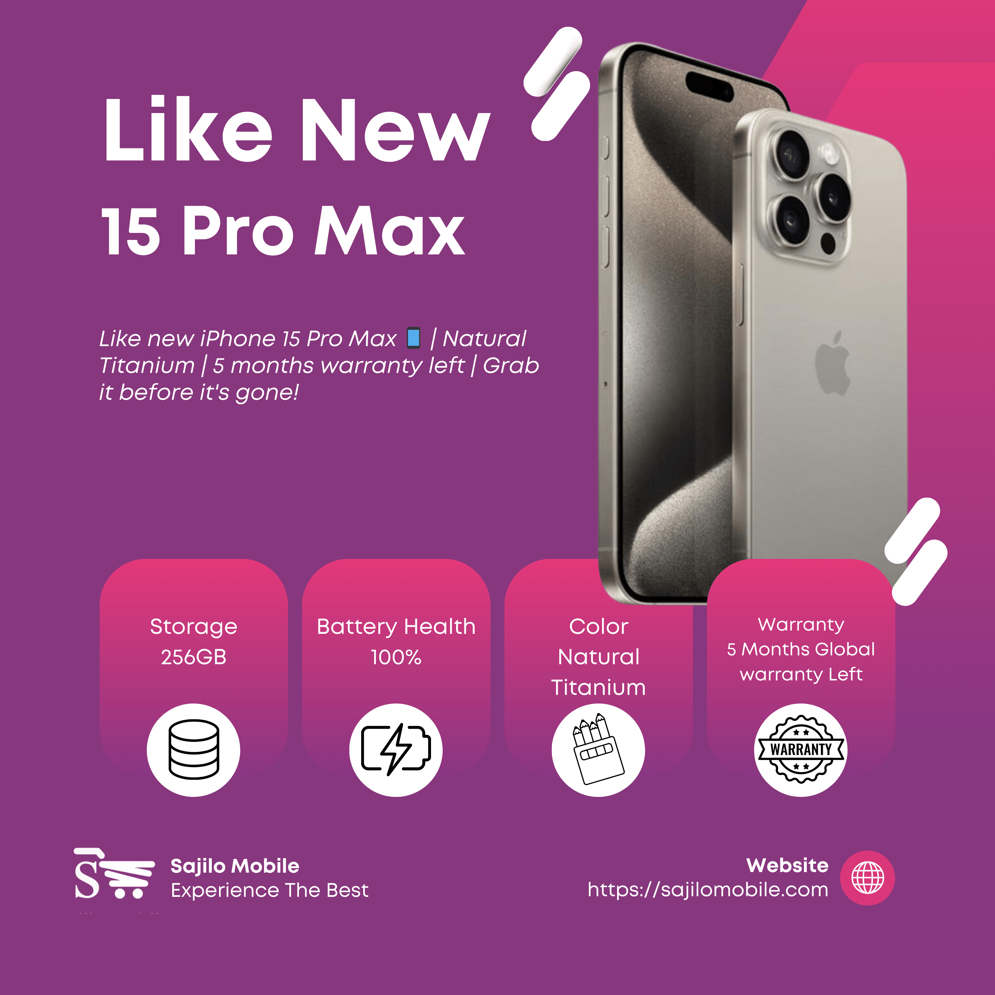  Like New iPhone 15 Pro Max